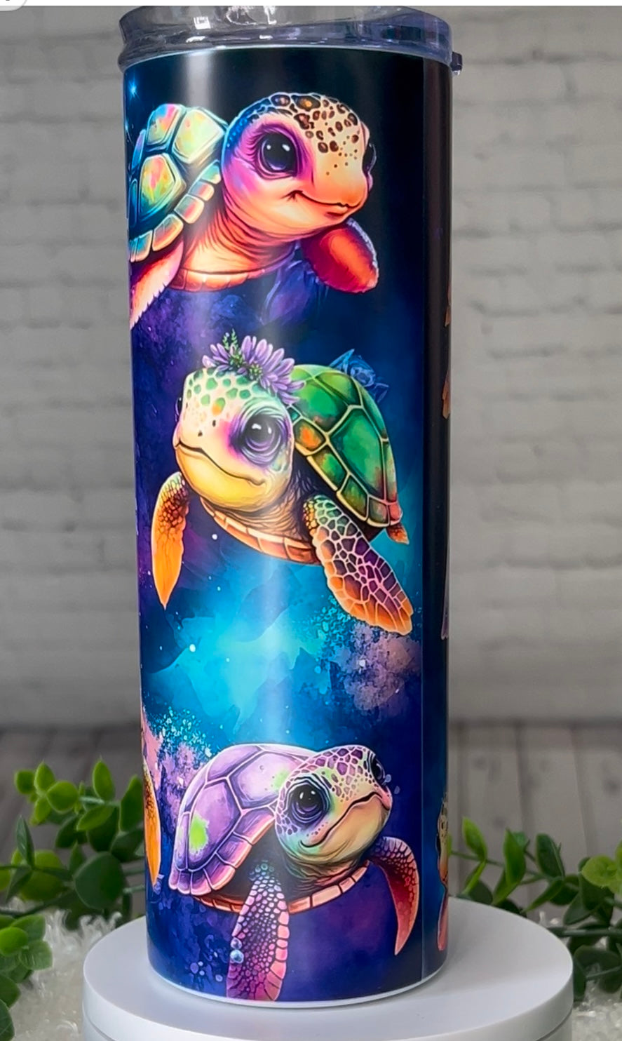 Sea Turtle 20 oz Skinny Tumbler Matte Finish