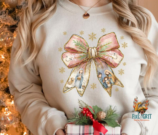 Coquette Nativity Crewneck